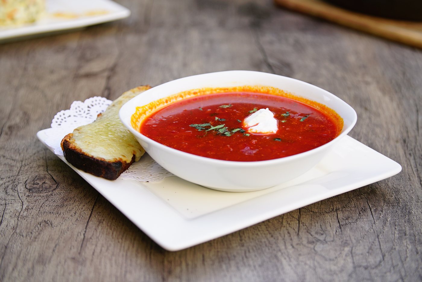 Traditional Ukrainian borscht