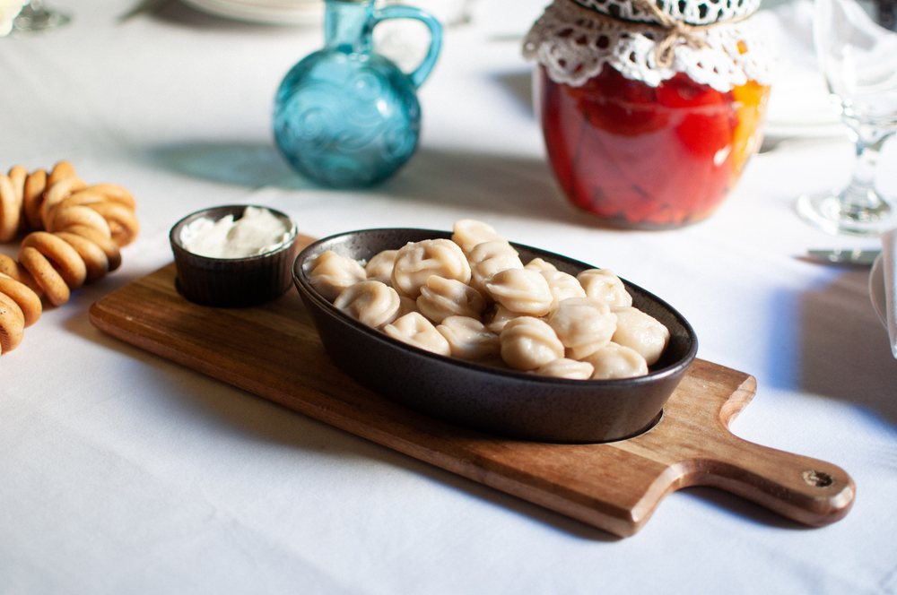 Hand-folded pelmeni